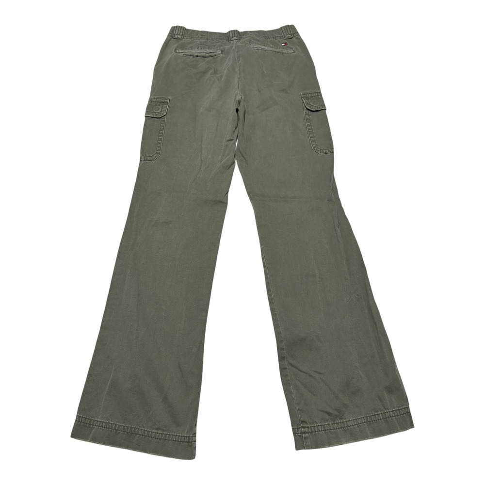 Vintage Y2K Tommy Hilfiger Olive Green Straight Cargo Pants Womens 2 (29x30 7/8)